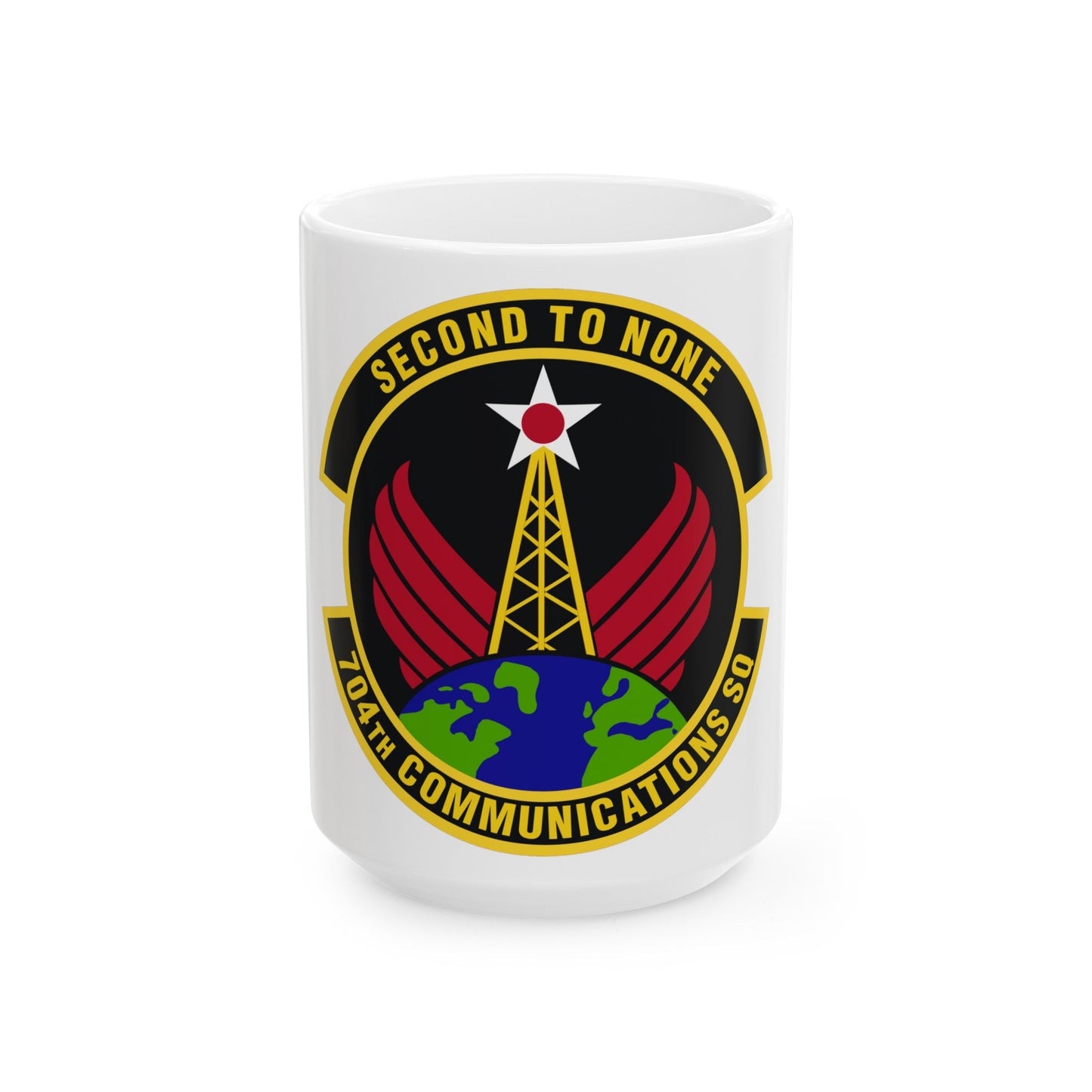 704th Communications Squadron (U.S. Air Force) White Coffee Mug-15oz-The Sticker Space