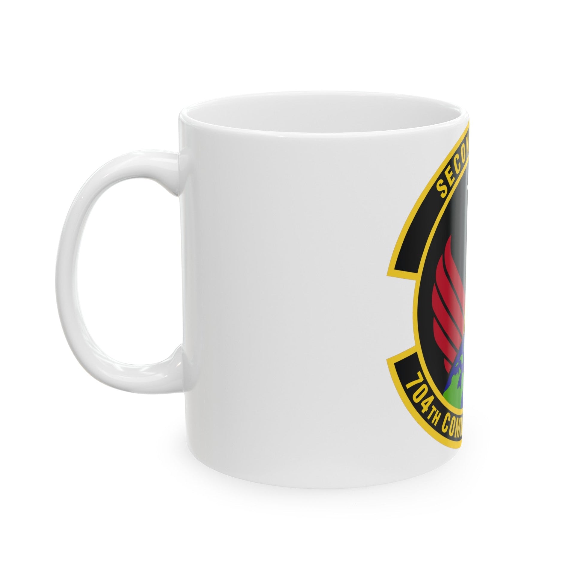 704th Communications Squadron (U.S. Air Force) White Coffee Mug-The Sticker Space