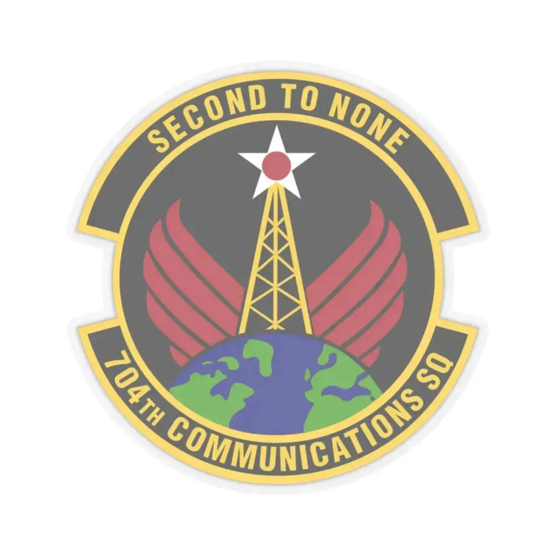 704th Communications Squadron (U.S. Air Force) STICKER Vinyl Kiss-Cut Decal 2 Inch Transparent - The Sticker Space