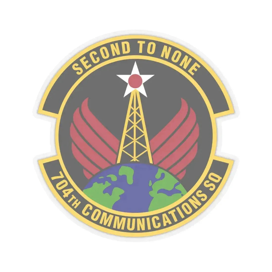 704th Communications Squadron (U.S. Air Force) STICKER Vinyl Kiss-Cut Decal 4 Inch Transparent - The Sticker Space