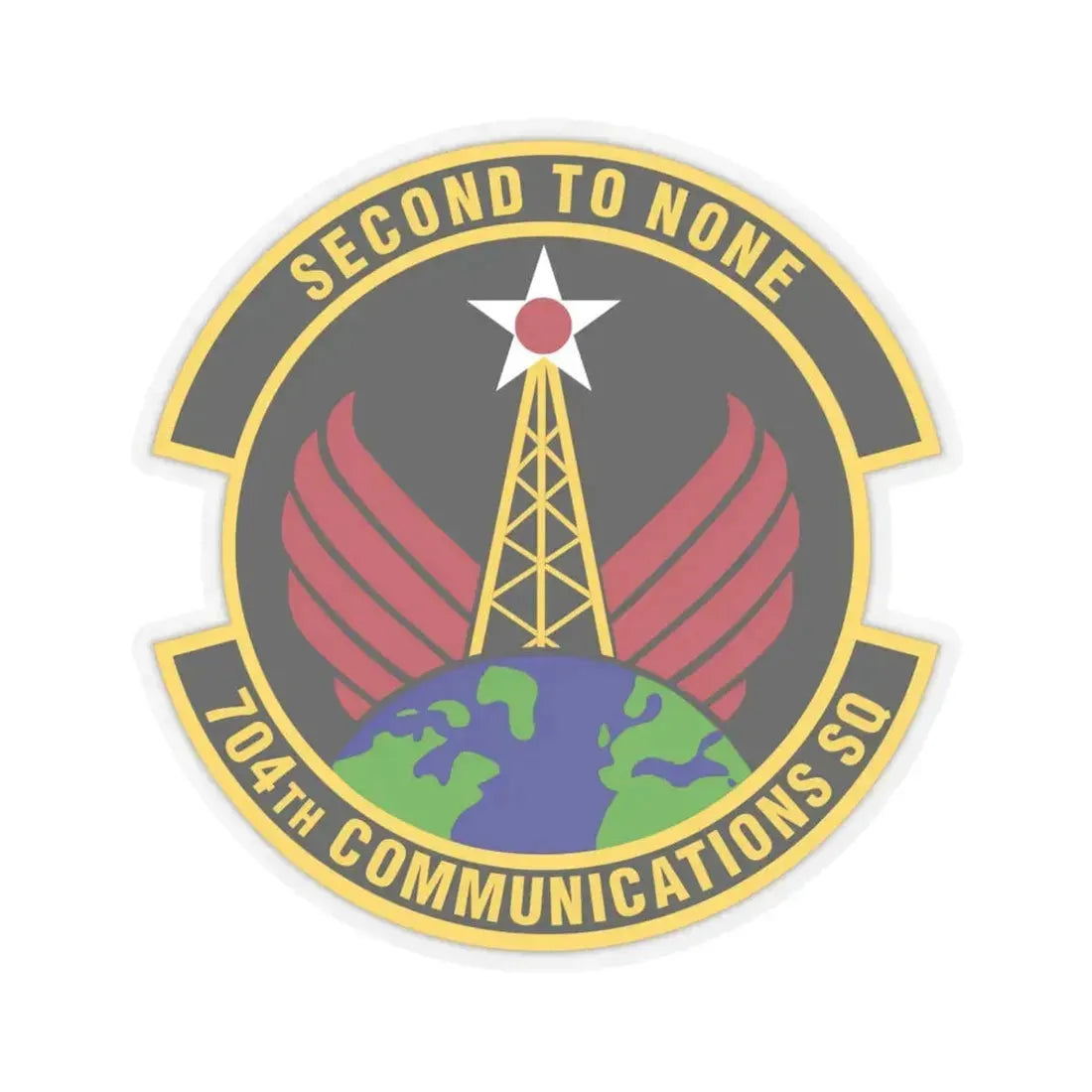 704th Communications Squadron (U.S. Air Force) STICKER Vinyl Kiss-Cut Decal 6 Inch Transparent - The Sticker Space