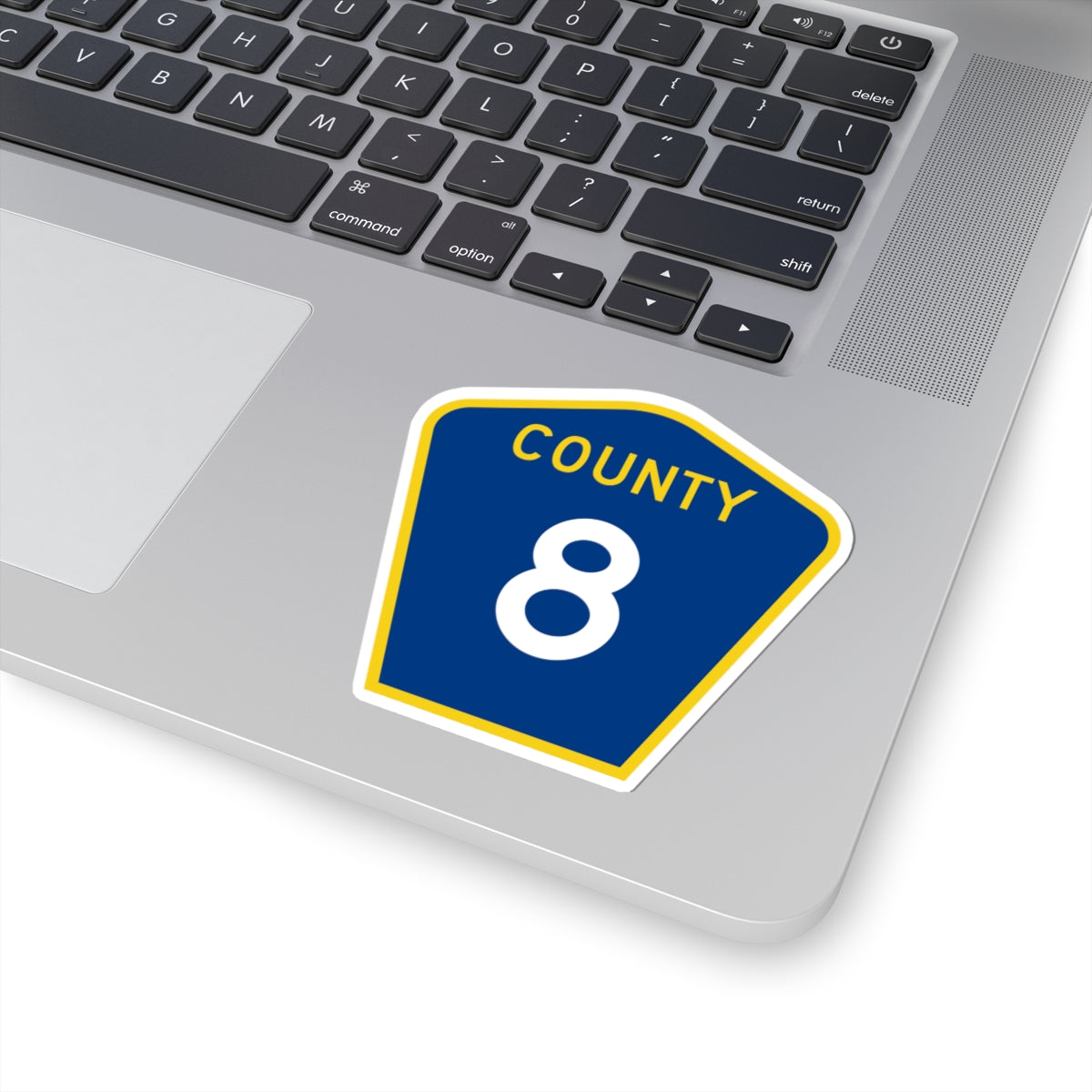 County 8 MN (Minnesota) (Road Sign) STICKER Vinyl Kiss-Cut Decal