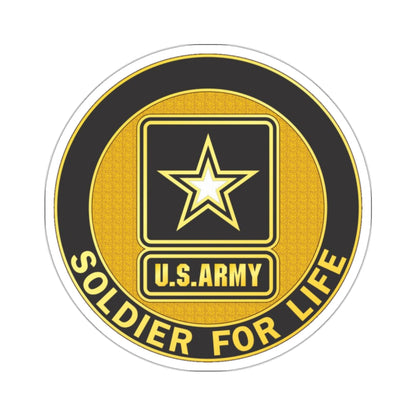 Soldier for Life Lapel Button (U.S. Army) STICKER Vinyl Kiss-Cut Decal