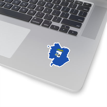 Flag map of the Province of Matera (Italy) STICKER Vinyl Kiss-Cut Decal