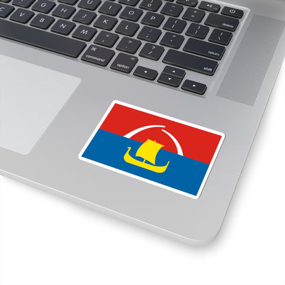 Flag of Vsevolozhsky rayon Leningrad oblast (Russia) STICKER Vinyl Kiss-Cut Decal
