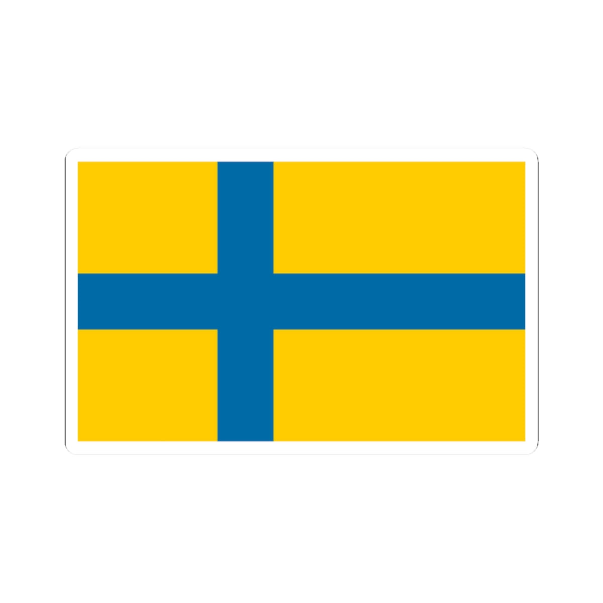 Unofficial flag of Ostergotland (Sweden) STICKER Vinyl Kiss-Cut Decal