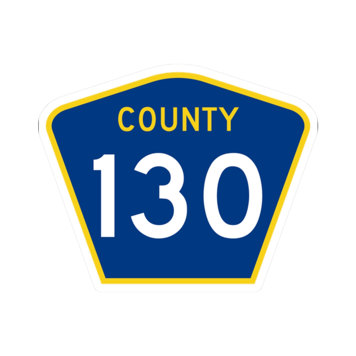 County 130 MN (Minnesota) (Road Sign) STICKER Vinyl Kiss-Cut Decal
