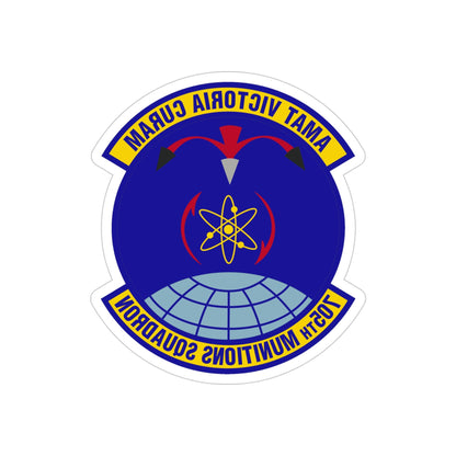 705th Munitions Squadron (U.S. Air Force) REVERSE PRINT Transparent STICKER-4" × 4"-The Sticker Space