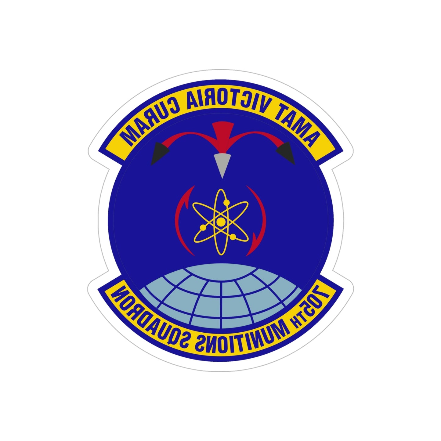 705th Munitions Squadron (U.S. Air Force) REVERSE PRINT Transparent STICKER-5" × 5"-The Sticker Space