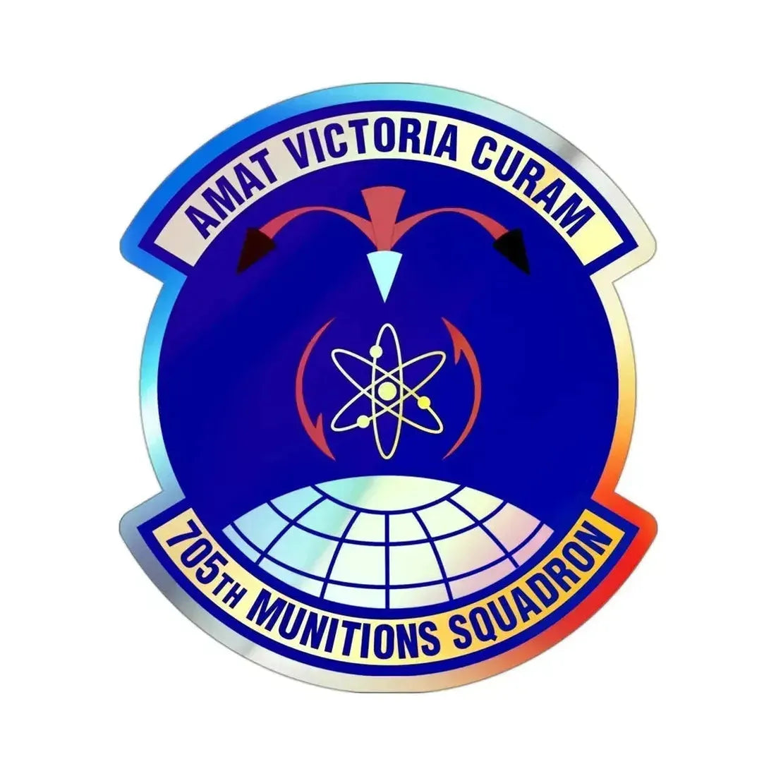 705th Munitions Squadron (U.S. Air Force) Holographic STICKER Die-Cut Vinyl Decal 3 Inch Holographic - The Sticker Space