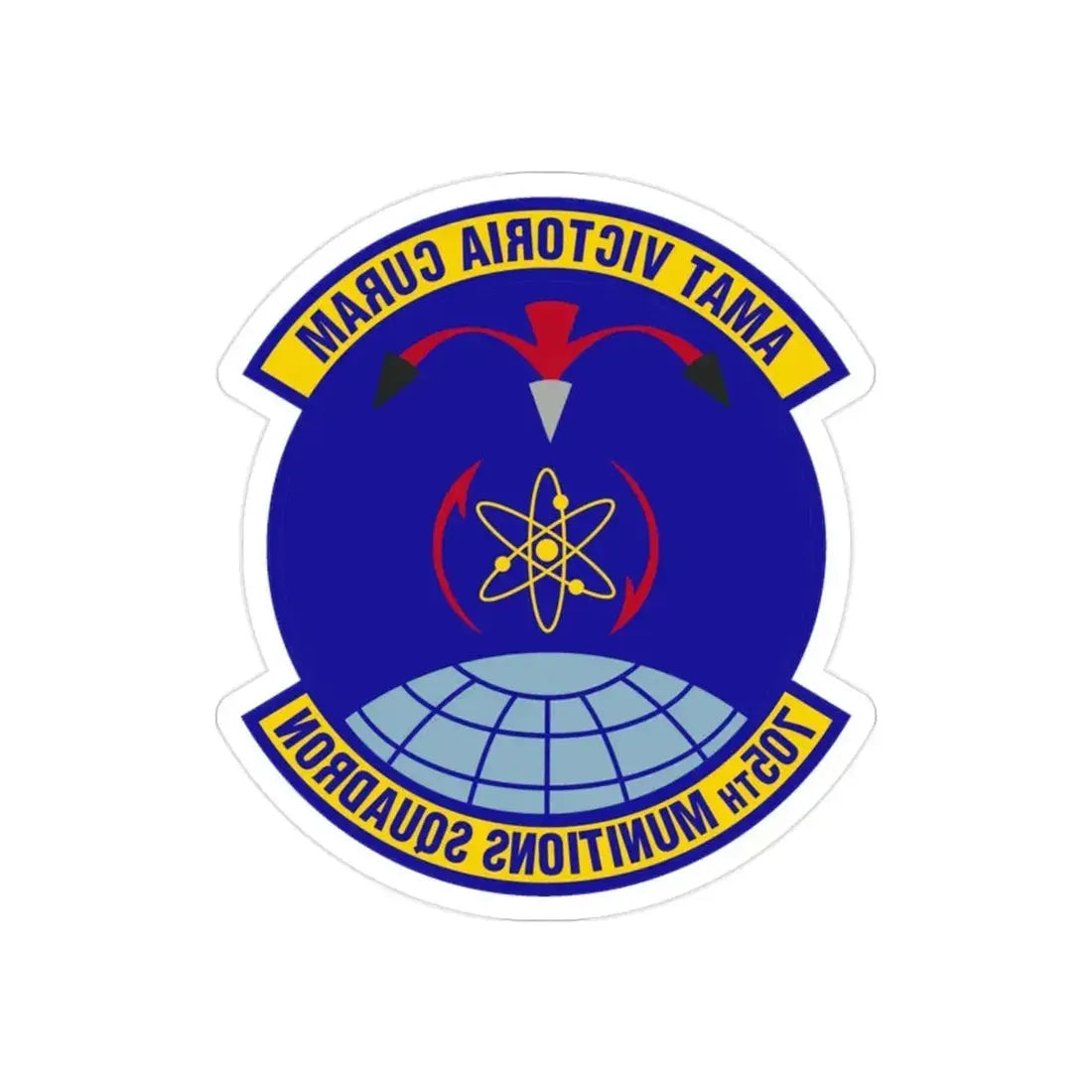 705th Munitions Squadron (U.S. Air Force) REVERSE PRINT Transparent Die-Cut STICKER - The Sticker Space