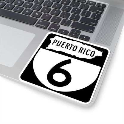 PR old 6 (Puerto Rico) (Road Sign) STICKER Vinyl Kiss-Cut Decal