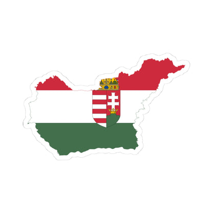 Flag-map of Hungary 1919-1920 (Hungary) STICKER Vinyl Kiss-Cut Decal