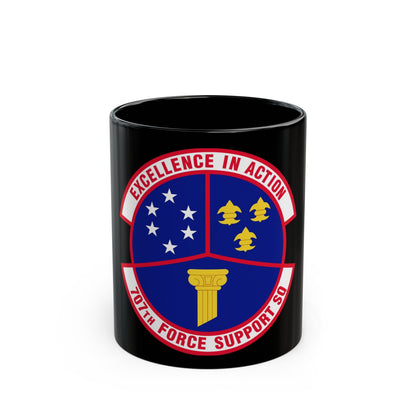 707 Force Support Squadron AFISRA (U.S. Air Force) Black Coffee Mug-11oz-The Sticker Space