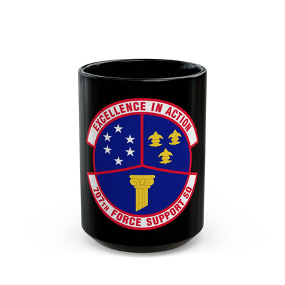 707 Force Support Squadron AFISRA (U.S. Air Force) Black Coffee Mug-15oz-The Sticker Space