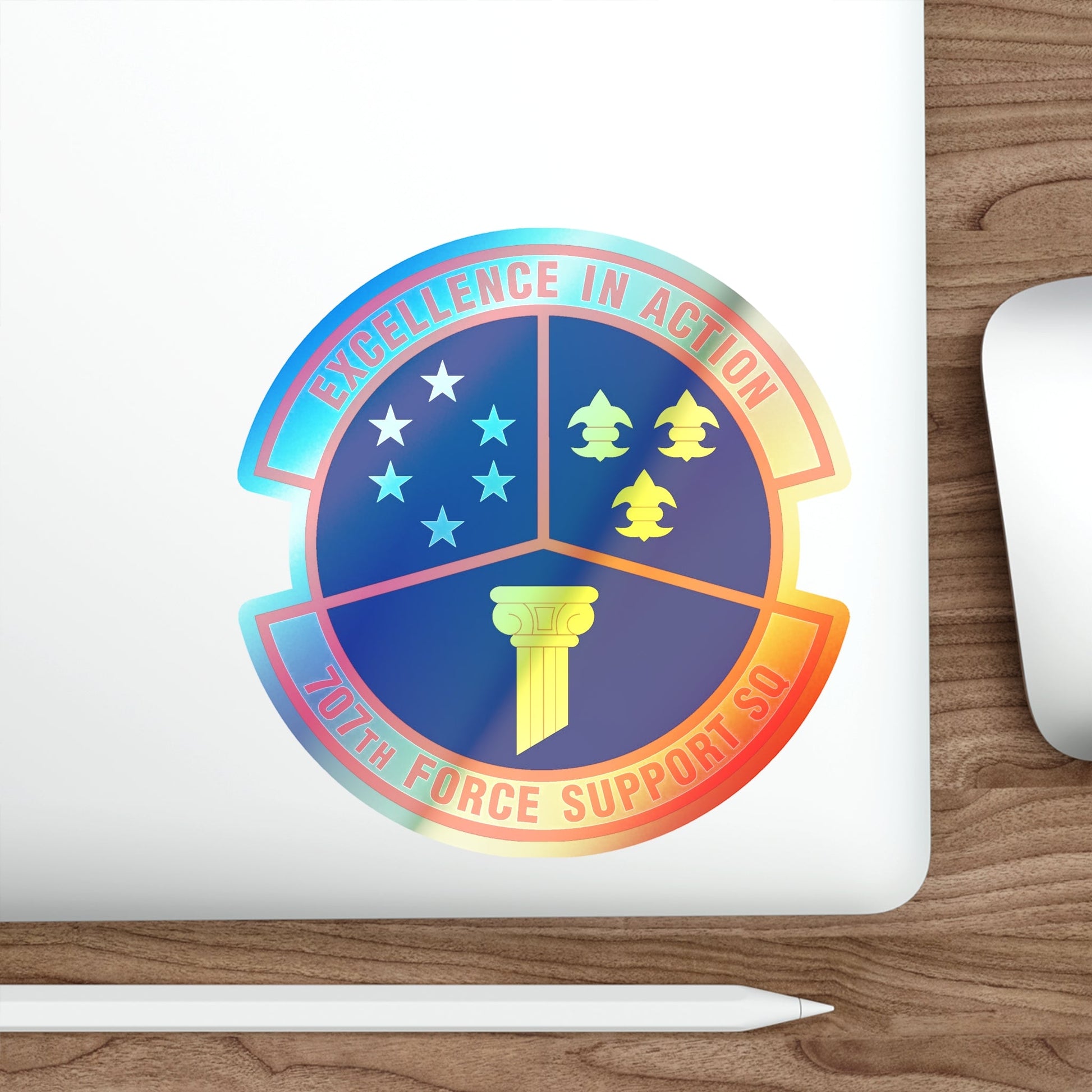 707 Force Support Squadron AFISRA (U.S. Air Force) Holographic STICKER Die-Cut Vinyl Decal-The Sticker Space