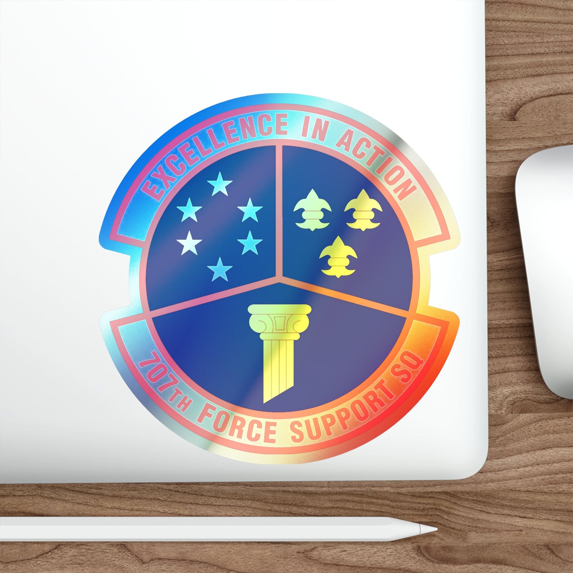 707 Force Support Squadron AFISRA (U.S. Air Force) Holographic STICKER Die-Cut Vinyl Decal-The Sticker Space