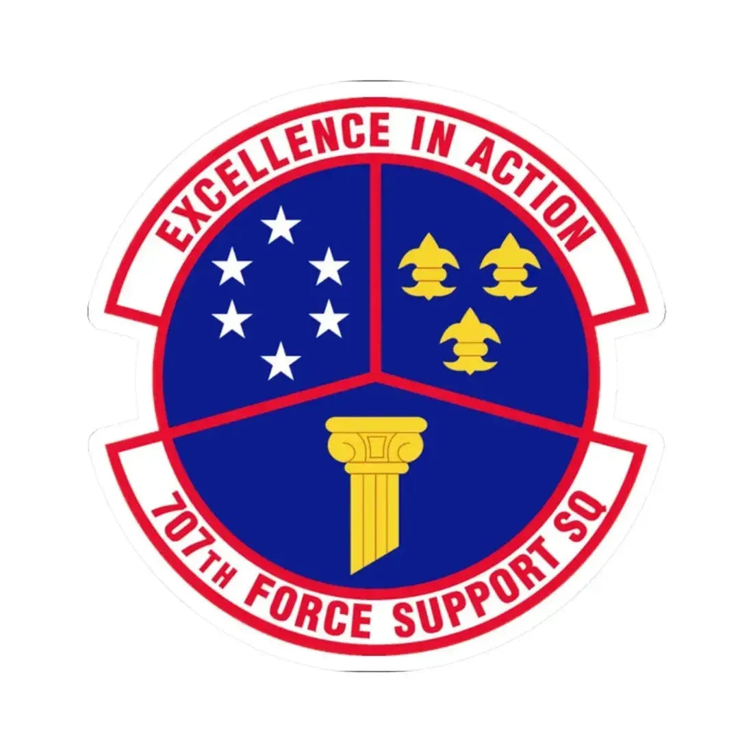 707 Force Support Squadron AFISRA (U.S. Air Force) STICKER Vinyl Kiss-Cut Decal 2 Inch White - The Sticker Space
