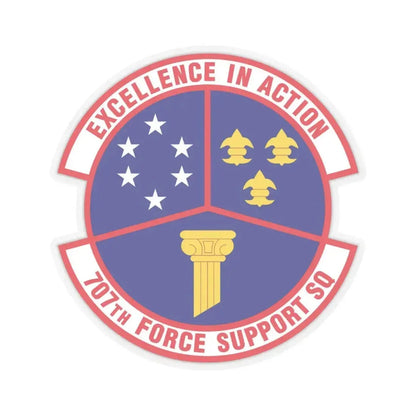 707 Force Support Squadron AFISRA (U.S. Air Force) STICKER Vinyl Kiss-Cut Decal 3 Inch Transparent - The Sticker Space