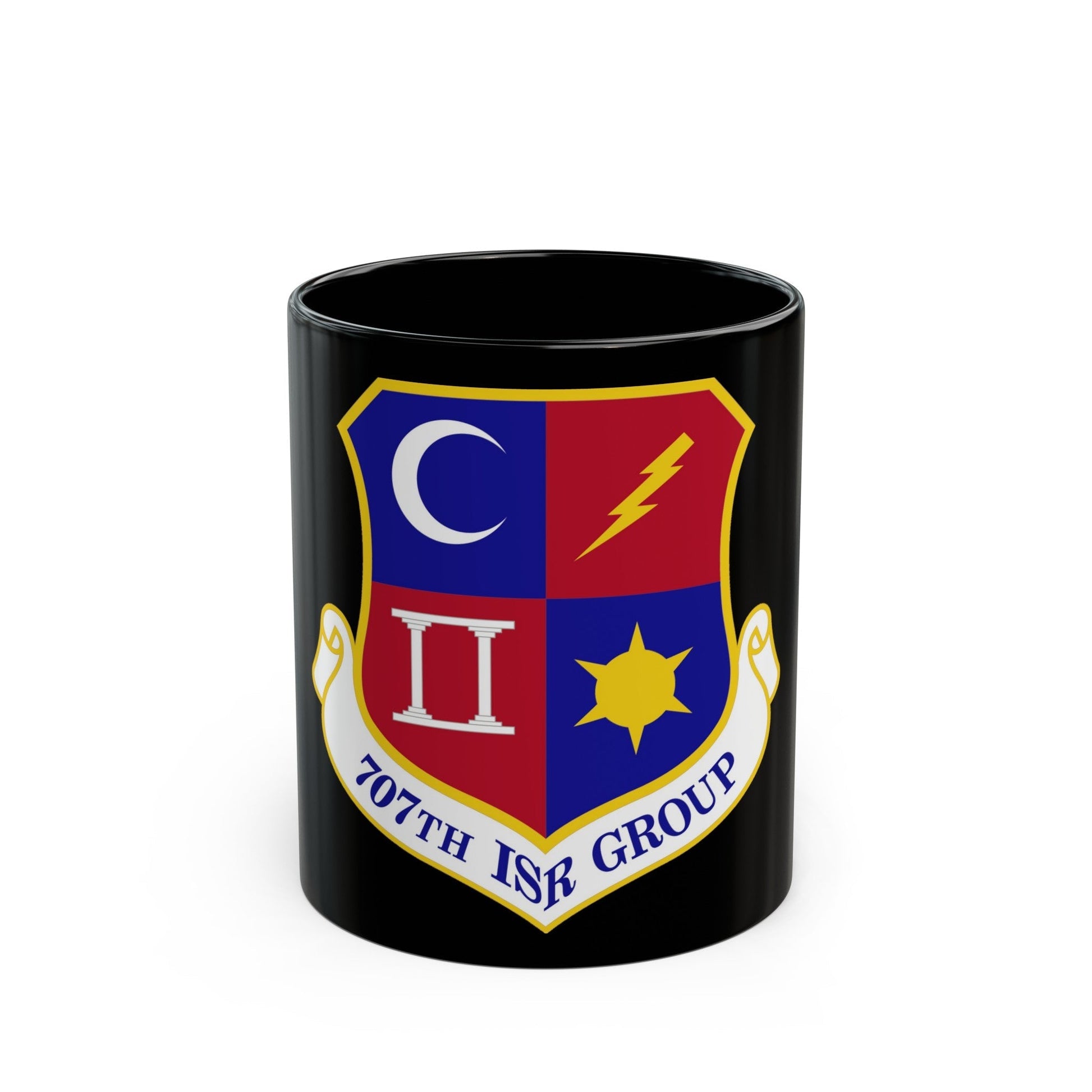 707 Intelligence Surveillance and Reconnaissance Group AFISRA (U.S. Air Force) Black Coffee Mug-11oz-The Sticker Space