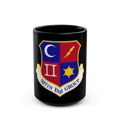 707 Intelligence Surveillance and Reconnaissance Group AFISRA (U.S. Air Force) Black Coffee Mug-15oz-The Sticker Space