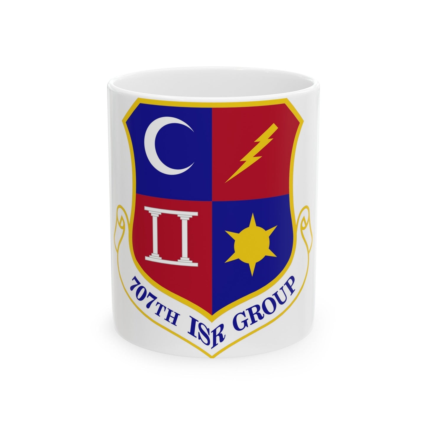 707 Intelligence Surveillance and Reconnaissance Group AFISRA (U.S. Air Force) White Coffee Mug-11oz-The Sticker Space