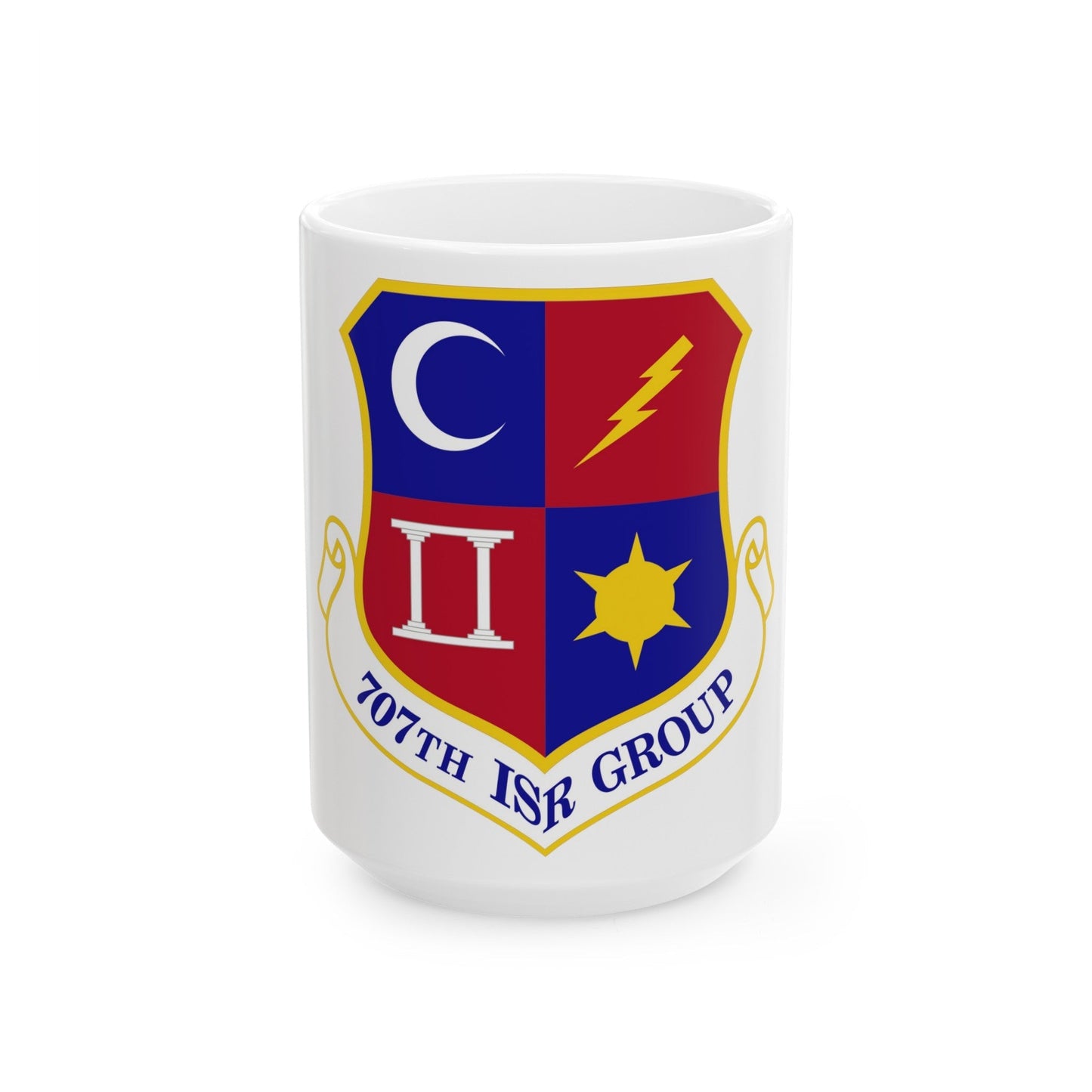 707 Intelligence Surveillance and Reconnaissance Group AFISRA (U.S. Air Force) White Coffee Mug-15oz-The Sticker Space