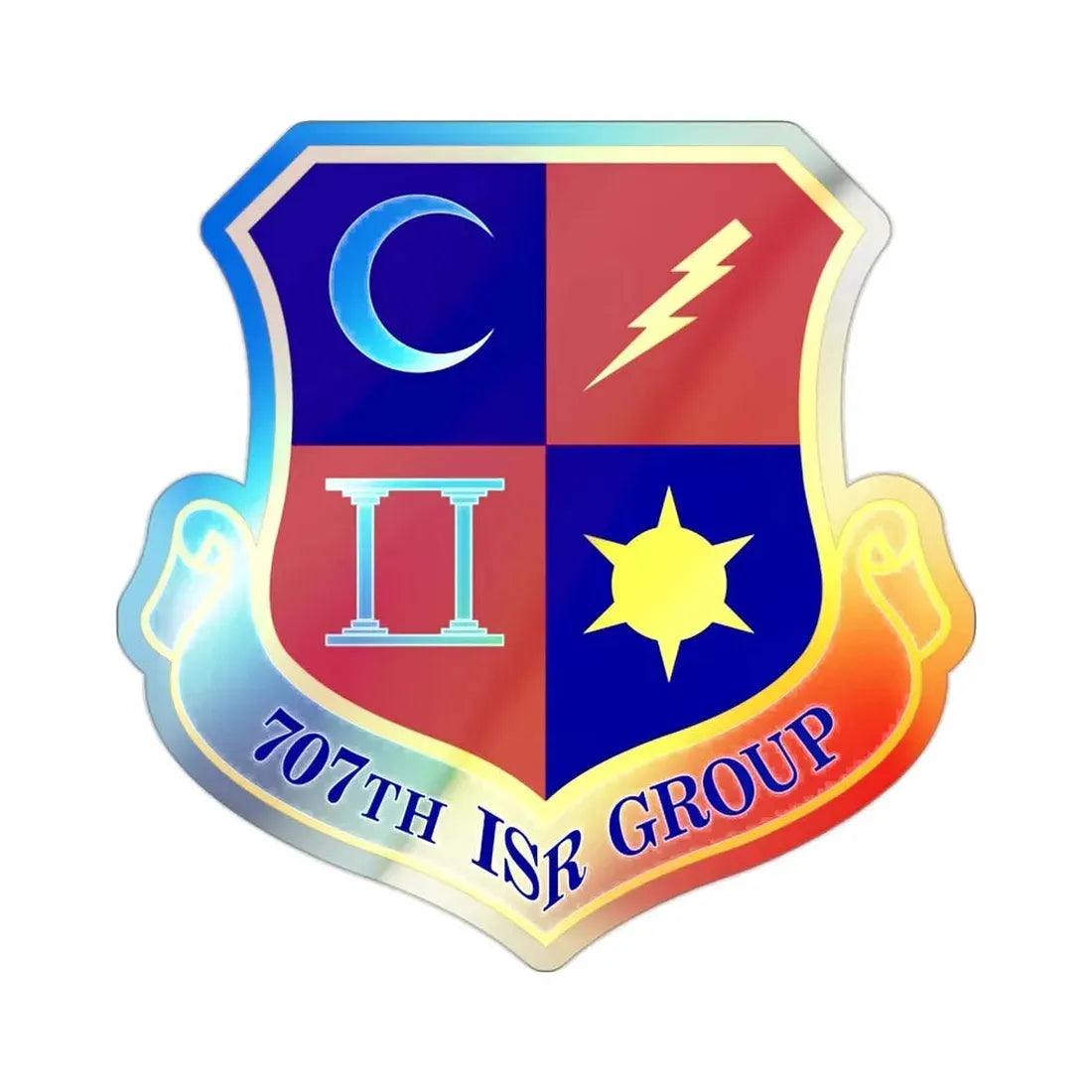 707 Intelligence Surveillance and Reconnaissance Group AFISRA (U.S. Air Force) Holographic STICKER Die-Cut Vinyl Decal - The Sticker Space