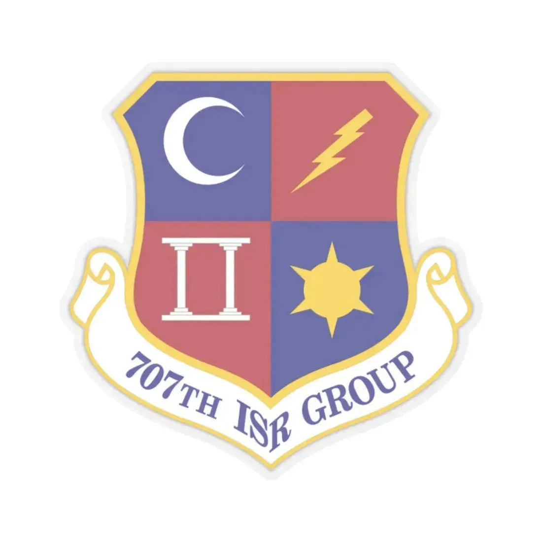 707 Intelligence Surveillance and Reconnaissance Group AFISRA (U.S. Air Force) STICKER Vinyl Kiss-Cut Decal 2 Inch Transparent - The Sticker Space