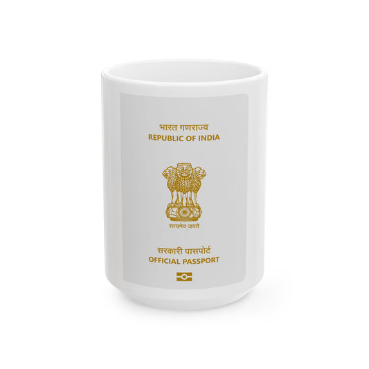 Indian Official Passport - White Coffee Mug