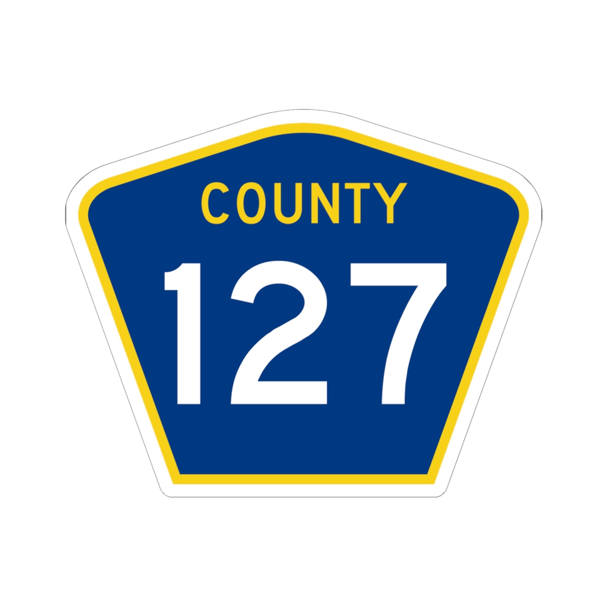 County 127 MN (Minnesota) (Road Sign) STICKER Vinyl Kiss-Cut Decal