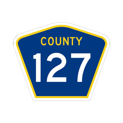 County 127 MN (Minnesota) (Road Sign) STICKER Vinyl Kiss-Cut Decal