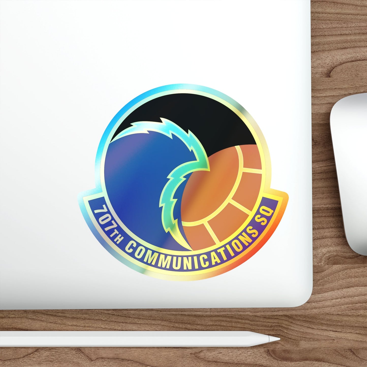 707th Communications Squadron (U.S. Air Force) Holographic STICKER Die-Cut Vinyl Decal-The Sticker Space