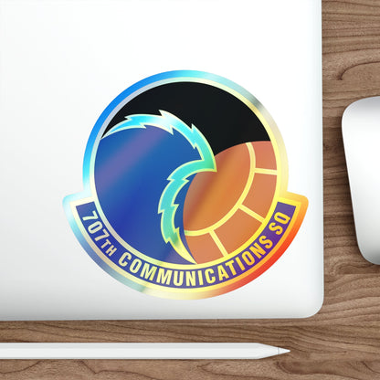 707th Communications Squadron (U.S. Air Force) Holographic STICKER Die-Cut Vinyl Decal-The Sticker Space