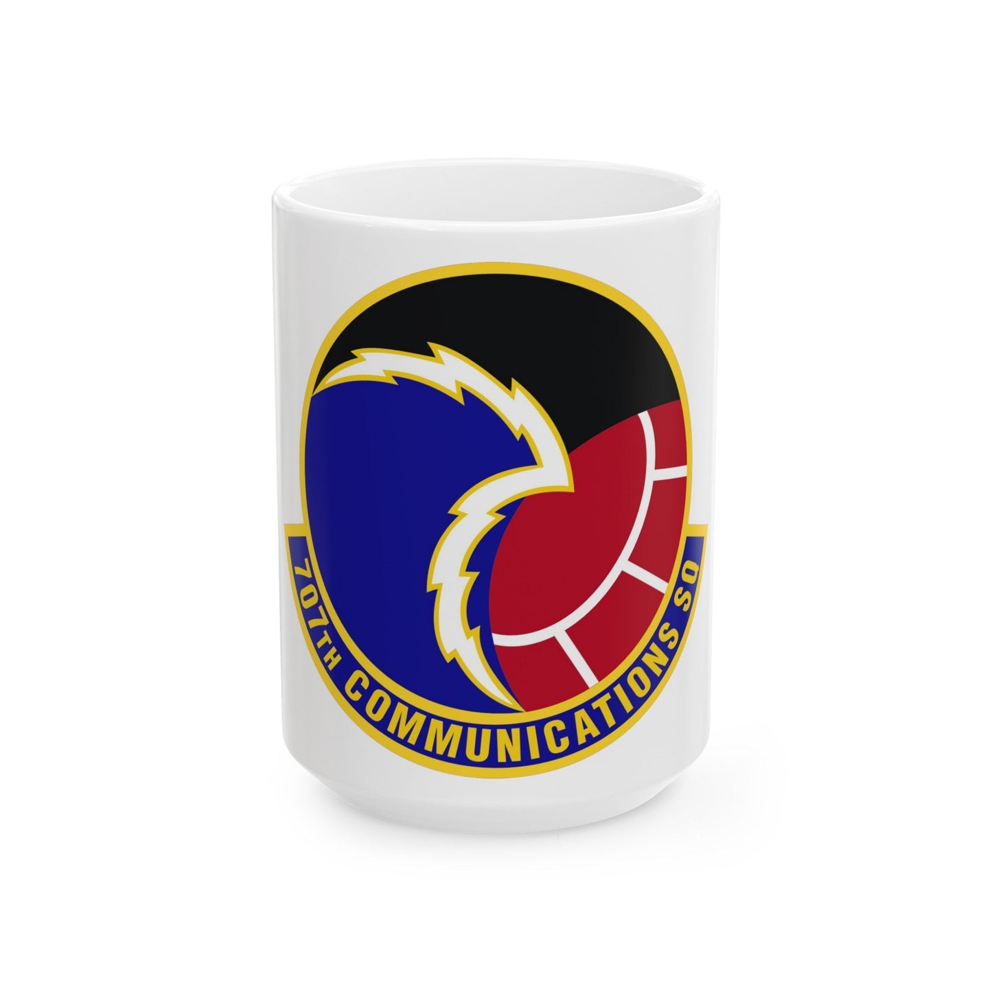 707th Communications Squadron (U.S. Air Force) White Coffee Mug-15oz-The Sticker Space