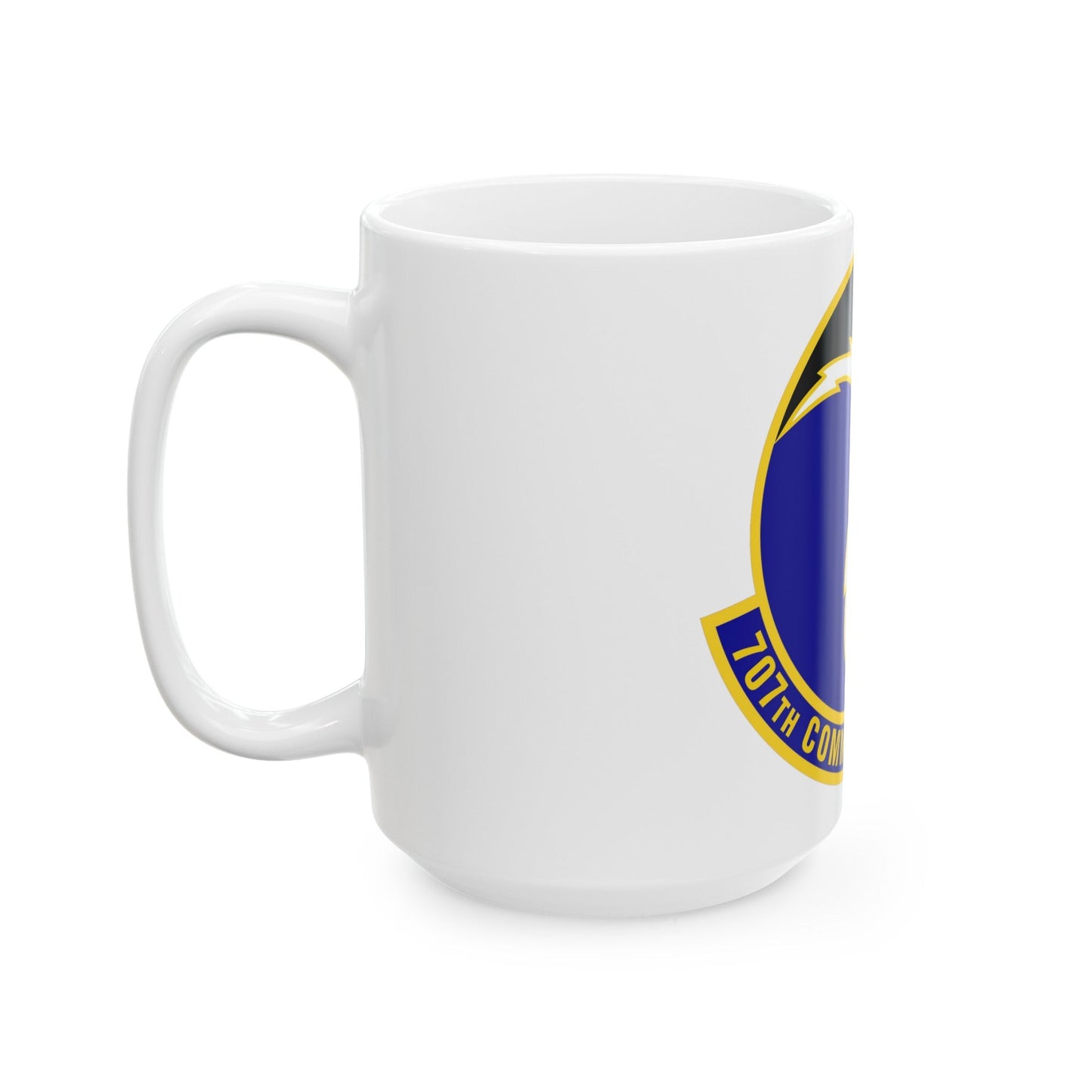 707th Communications Squadron (U.S. Air Force) White Coffee Mug-The Sticker Space