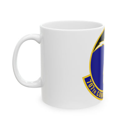 707th Communications Squadron (U.S. Air Force) White Coffee Mug-The Sticker Space