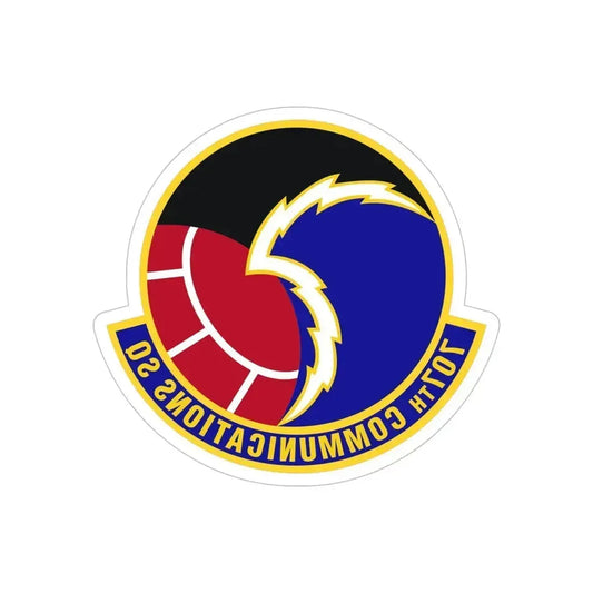 707th Communications Squadron (U.S. Air Force) REVERSE PRINT Transparent Die-Cut STICKER 6 Inch Die-Cut Transparent - The Sticker Space