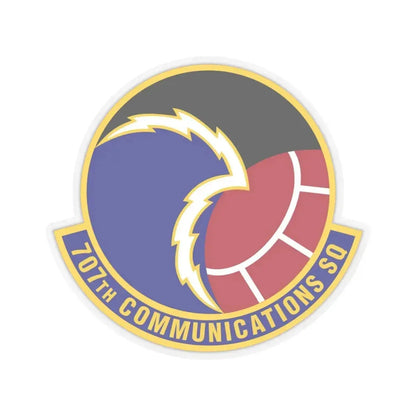 707th Communications Squadron (U.S. Air Force) STICKER Vinyl Kiss-Cut Decal 4 Inch Transparent - The Sticker Space