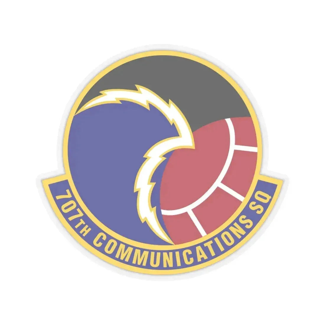 707th Communications Squadron (U.S. Air Force) STICKER Vinyl Kiss-Cut Decal 6 Inch Transparent - The Sticker Space