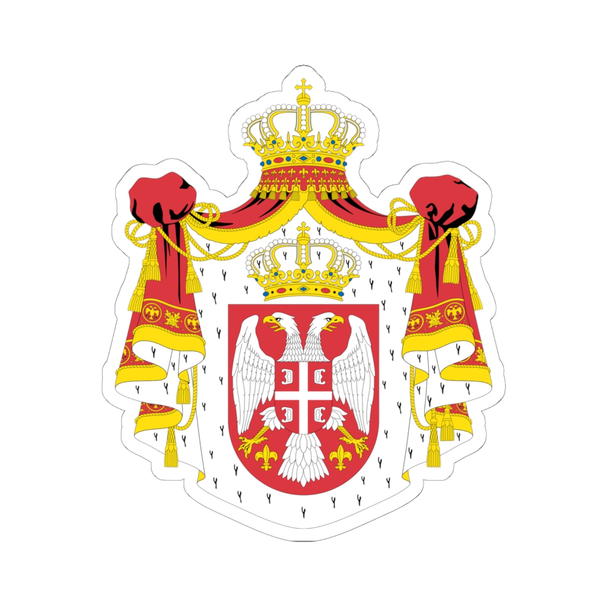 Coat of arms of Serbia (2004-2010) - STICKER Vinyl Kiss-Cut Decal