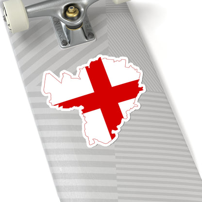 Flag map of Bologna (Italy) STICKER Vinyl Kiss-Cut Decal