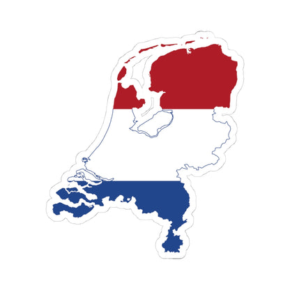 Flag-map of the Netherlands (Netherlands) STICKER Vinyl Kiss-Cut Decal