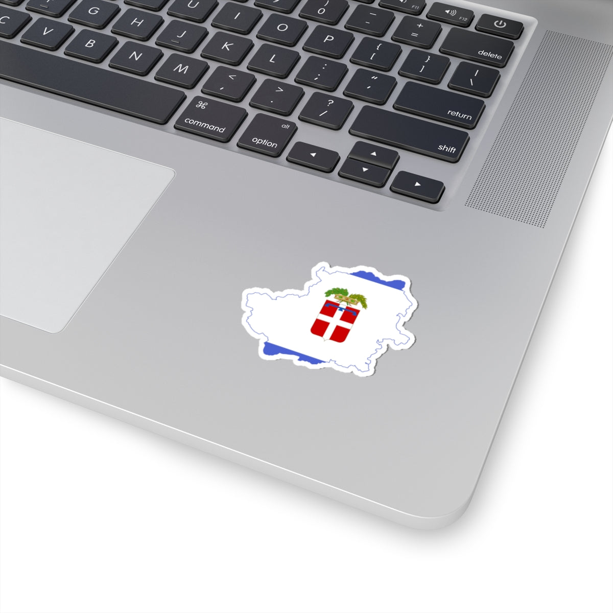 Flag map of the Province of Turin (Italy) STICKER Vinyl Kiss-Cut Decal