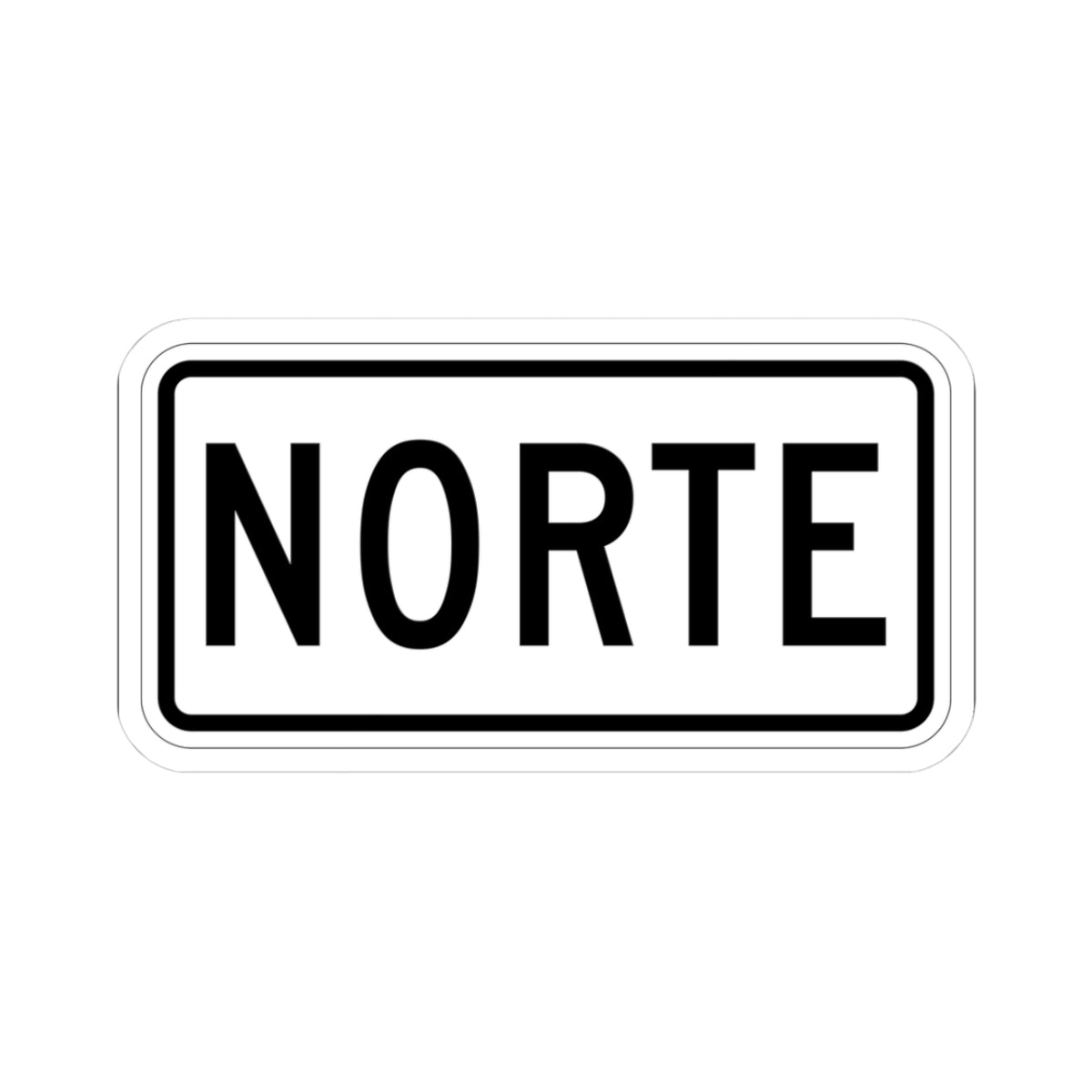 North plate small es (Puerto Rico) (Road Sign) STICKER Vinyl Kiss-Cut Decal