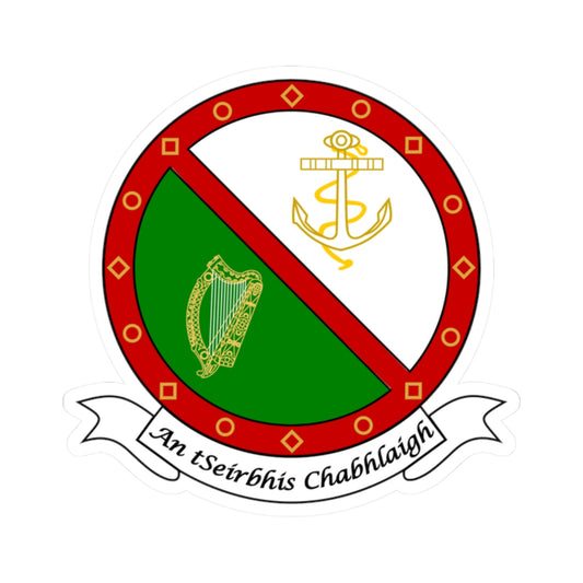 Badge of the Irish Naval Service (Ireland) (Coat of Arms) STICKER Vinyl Kiss-Cut Decal