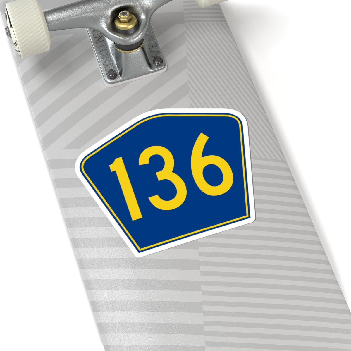 PR secondary 136 (Puerto Rico) (Road Sign) STICKER Vinyl Kiss-Cut Decal