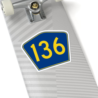 PR secondary 136 (Puerto Rico) (Road Sign) STICKER Vinyl Kiss-Cut Decal
