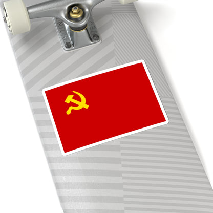 Flag of the Syrian Communist Party Bakdash (Syria) STICKER Vinyl Kiss-Cut Decal
