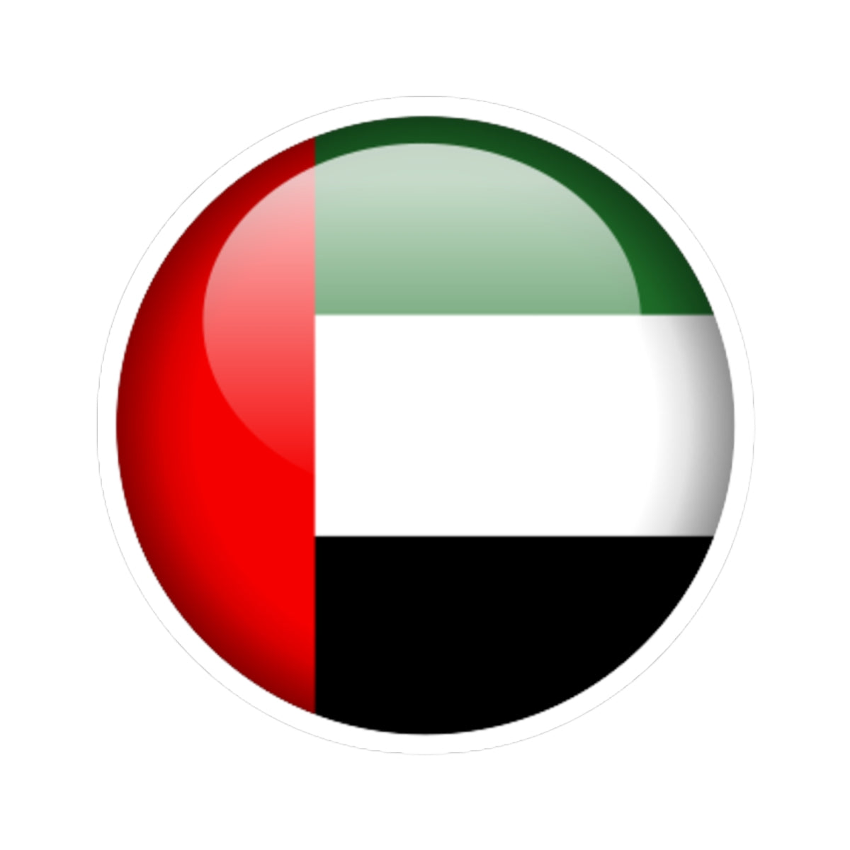 Flag orb United Arab Emirates (United Arab Emirates) STICKER Vinyl Kiss-Cut Decal